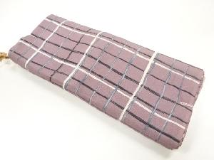 アンティーク　格子模様織出し着物洗い張り